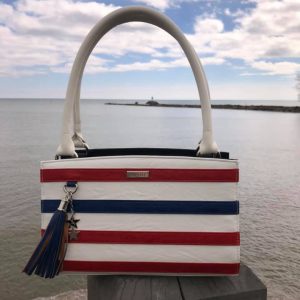 Classic Stars & Stripes with Navy Braided Handles