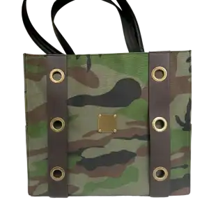 Demi Duty with brass chains and brown strap